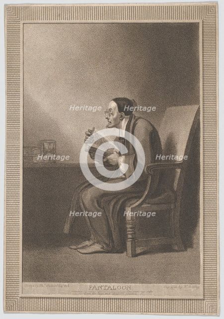 Pantaloon: "The Sixth Age Shifts into the Lean and Slippered Pantaloon" (Shakespeare, As Y..., 1799. Creator: William Bromley.