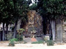 Pantheon in Montjuic cemetery of Mossen Jacinto Verdaguer (1845-1902), Catalan poet and clergyman