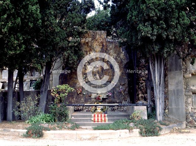 Pantheon in Montjuic cemetery of Mossen Jacinto Verdaguer (1845-1902), Catalan poet and clergyman.
