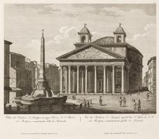 Pantheon of Agrippa, 19th century. Creator: Achille Parboni