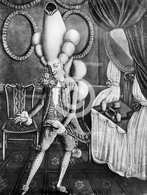 'Pantheon Macaroni', 1782. Artist: Unknown