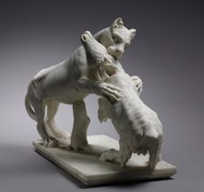 Panther Attacking a Goat , late 1700s. Creator: Francesco Antonio Franzoni (Italian, 1734-1818)