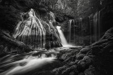 Panther Creek Falls BW. Creator: Joshua Johnston