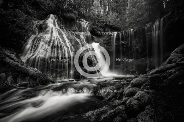 Panther Creek Falls BW. Creator: Joshua Johnston.