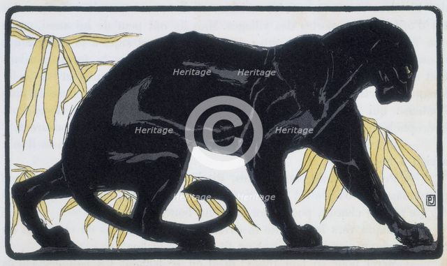 Panther; scene from "The Jungle Book", 1919. Creator: Paul Jouve.