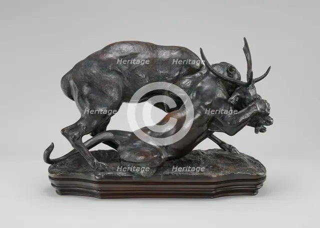 Panther Seizing a Stag, n.d.. Creator: Antoine-Louis Barye.