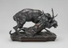 Panther Seizing a Stag, n.d.. Creator: Antoine-Louis Barye