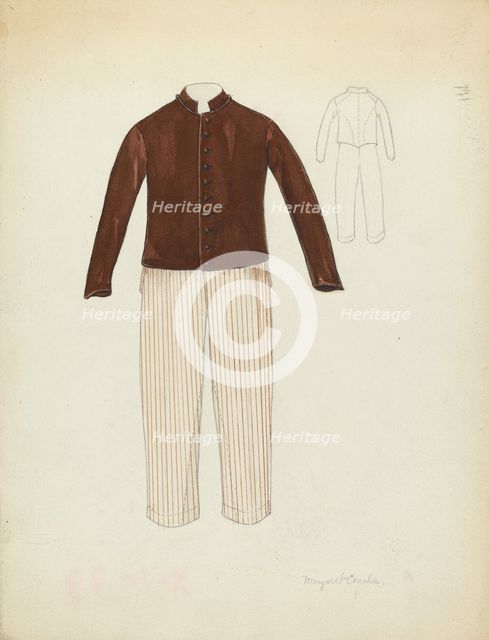 Pants and Coat, 1935/1942. Creator: Margaret Concha.