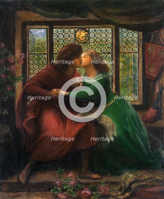 Paolo and Francesca da Rimini, 1867. Artist: Rossetti, Dante Gabriel (1828-1882)