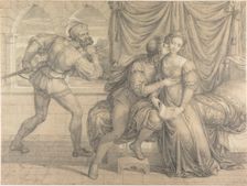 Paolo and Francesca, surprised by Gianciotto Malatesta, 1809. Creator: Koch, Joseph Anton (1768-1839)