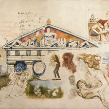 Paon (Sketches by the Artists of the Young Poland from the Café..., between 1896-1903. Creators: Jozef Mehoffer, Stanislaw Wyspianski, Antoni Procajlowicz, Wlodzimierz Tetmajer, Marian Trzebinski