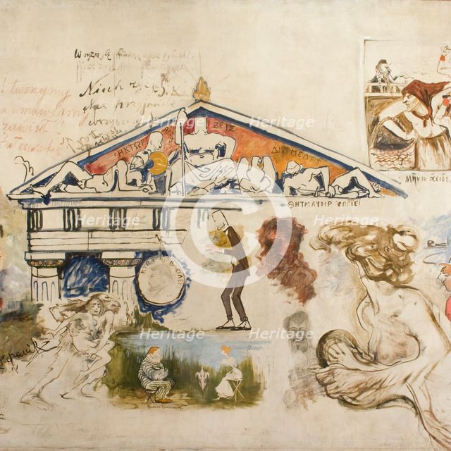 Paon (Sketches by the Artists of the Young Poland from the Café..., between 1896-1903. Creators: Jozef Mehoffer, Stanislaw Wyspianski, Antoni Procajlowicz, Wlodzimierz Tetmajer, Marian Trzebinski.