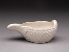 Pap Boat, Staffordshire, 1750/59. Creator: Staffordshire Potteries