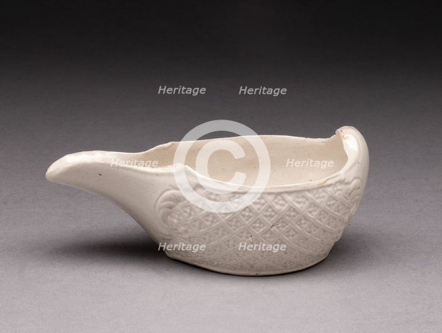 Pap Boat, Staffordshire, 1750/59. Creator: Staffordshire Potteries.