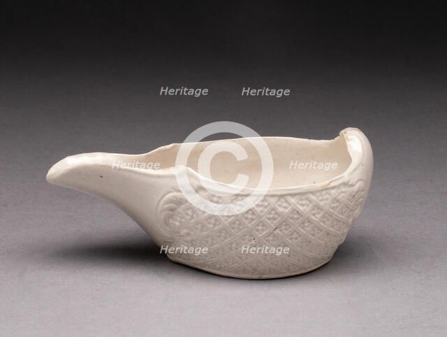 Pap Boat, Staffordshire, 1750/59. Creator: Staffordshire Potteries.