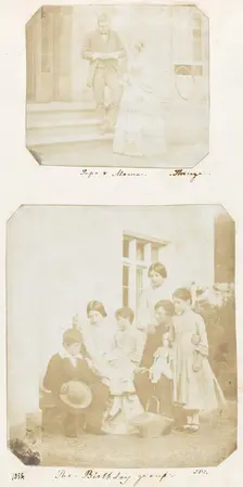 Papa & Mama; The Birthday Group, 1853-56. Creators: Thereza Llewelyn, John Dillwyn Llewelyn
