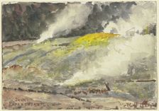 Papandajan (volcano?) on Java, 1900. Creator: Fritz Hauck
