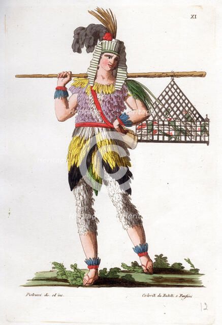 Papageno in Mozart's The Magic Flute, 1816. Creator: Anonymous.
