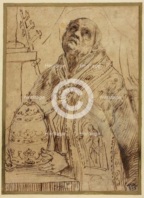 Papal Saint, n.d. Creator: Giovanni Antonio Burrini.
