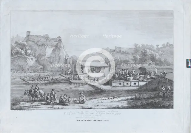 Papal Promenade Along The Saône, 1805. Creator: Jean-Jacques de Boissieu.