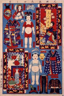 Paper Dolls With Clothes. Creator: Anonymous