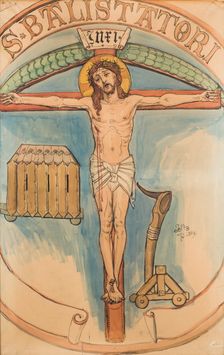 Paper for the Polychrome of St. Mary's Church - Archers Emblem, 1889. Creator: Jan Matejko