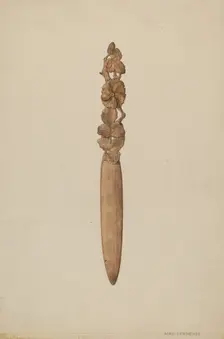 Paper Knife, c. 1938. Creator: Max Fernekes