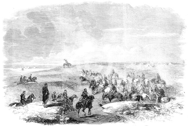 Paper Hunt - the Find - before Sebastopol - sketched by J. A. Crowe, 1856.  Creator: J. A. Crowe.