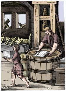 Paper maker, 16th century, (1849). Artist: Jost Amman