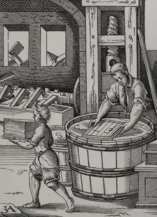 Paper manufacturer, 16th century (1877). Creator: Jost Ammon