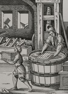 Paper manufacturer, 16th century (1877). Creator: Jost Ammon