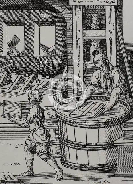Paper manufacturer, 16th century (1877). Creator: Jost Ammon.