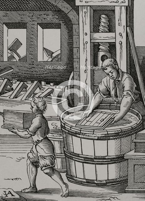 Paper manufacturer, 16th century (1877). Creator: Jost Ammon.