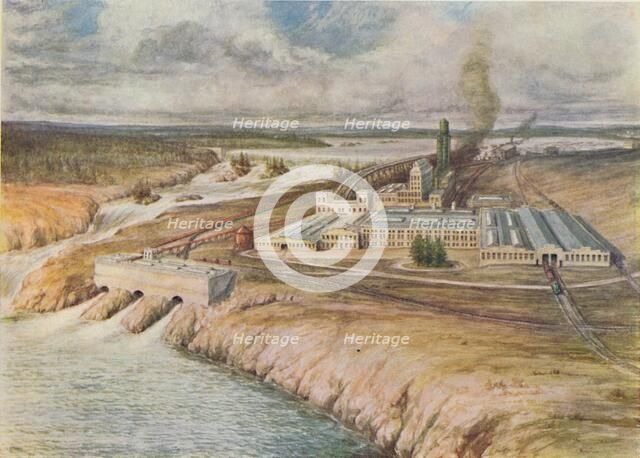 'Paper Mills, Newfoundland', 1916. Artist: Lowther, C.G.