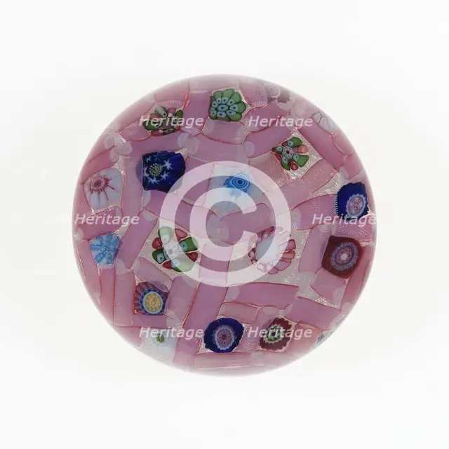 Paperweight, Clichy, c. 1845-55. Creator: Clichy Glassworks.