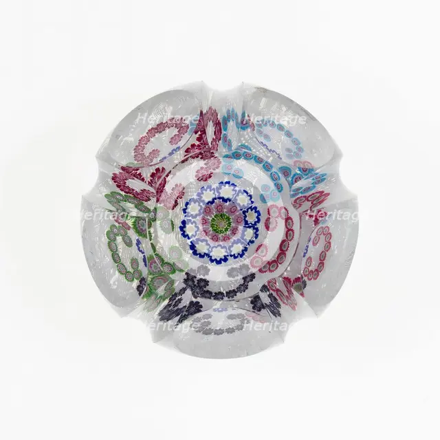 Paperweight, Clichy, c. 1845-55. Creator: Clichy Glassworks.