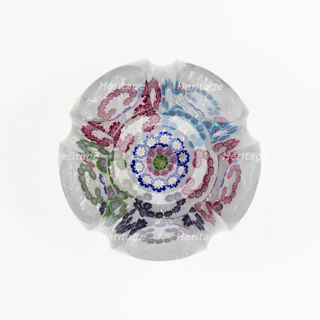 Paperweight, Clichy, c. 1845-55. Creator: Clichy Glassworks.