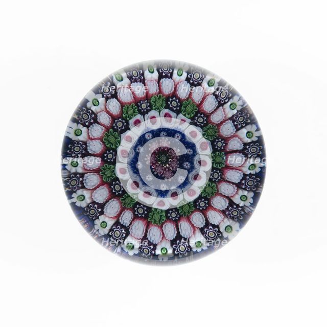 Paperweight, Clichy, c. 1845-55. Creator: Clichy Glassworks.