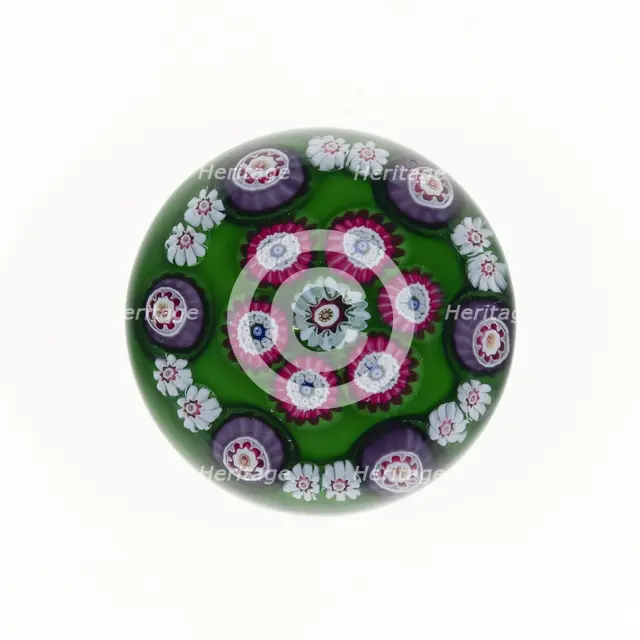 Paperweight, Clichy, c. 1845-60. Creator: Clichy Glassworks.