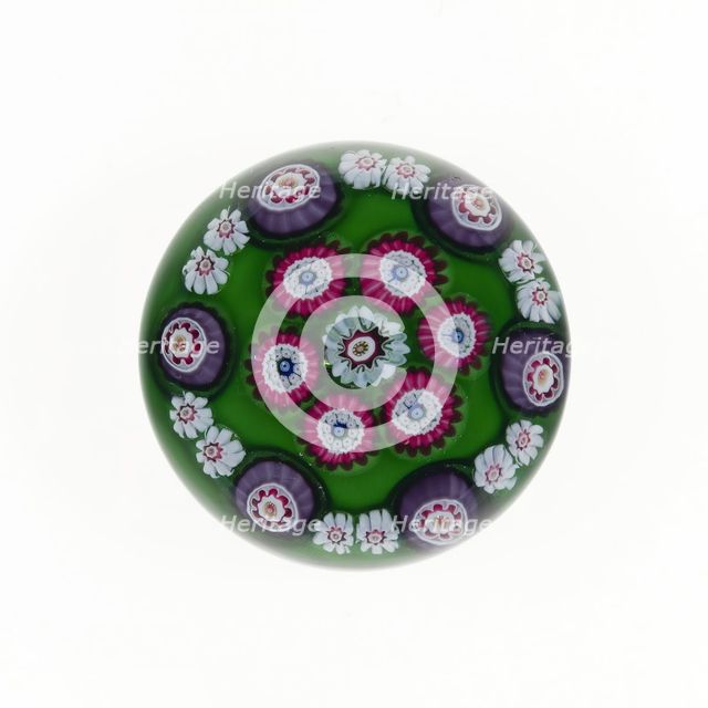 Paperweight, Clichy, c. 1845-60. Creator: Clichy Glassworks.