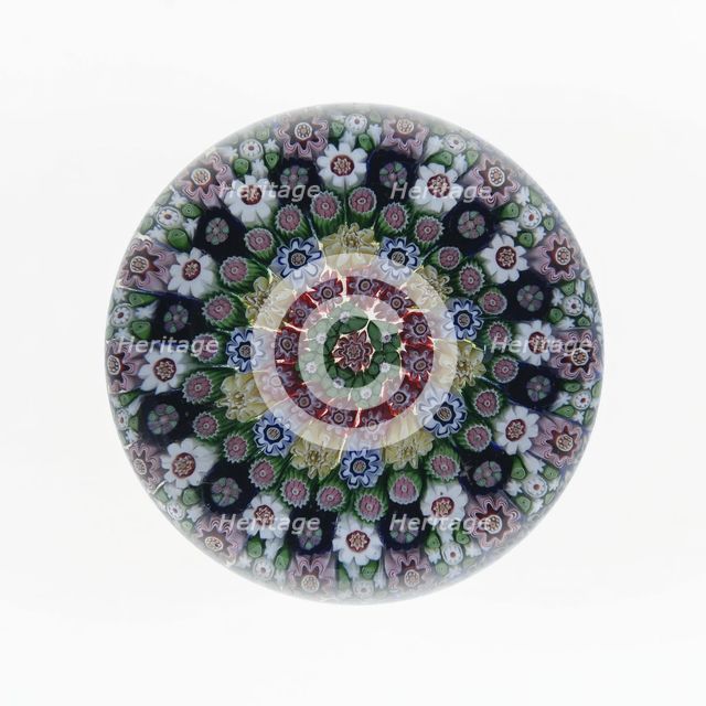 Paperweight, Clichy, c. 1845-60. Creator: Clichy Glassworks.
