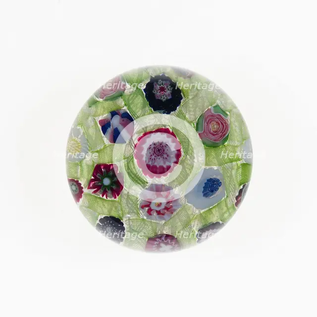Paperweight, Clichy, c. 1845-60. Creator: Clichy Glassworks.