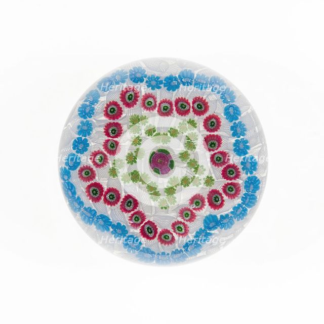 Paperweight, Clichy, c. 1845-60. Creator: Clichy Glassworks.