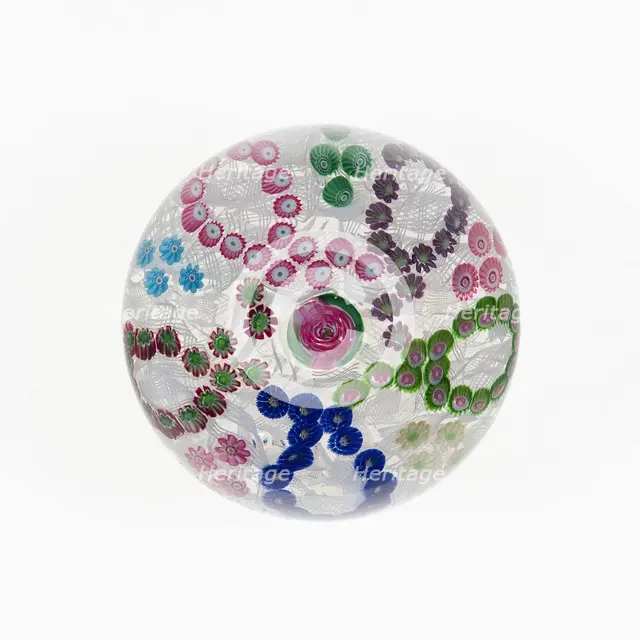 Paperweight, Clichy, c. 1845-60. Creator: Clichy Glassworks.