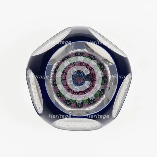 Paperweight, Clichy, c. 1845-60. Creator: Clichy Glassworks.