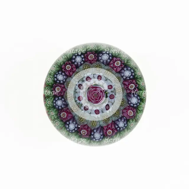 Paperweight, Clichy, c. 1845-60. Creator: Clichy Glassworks.