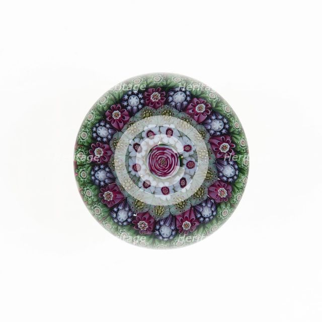 Paperweight, Clichy, c. 1845-60. Creator: Clichy Glassworks.