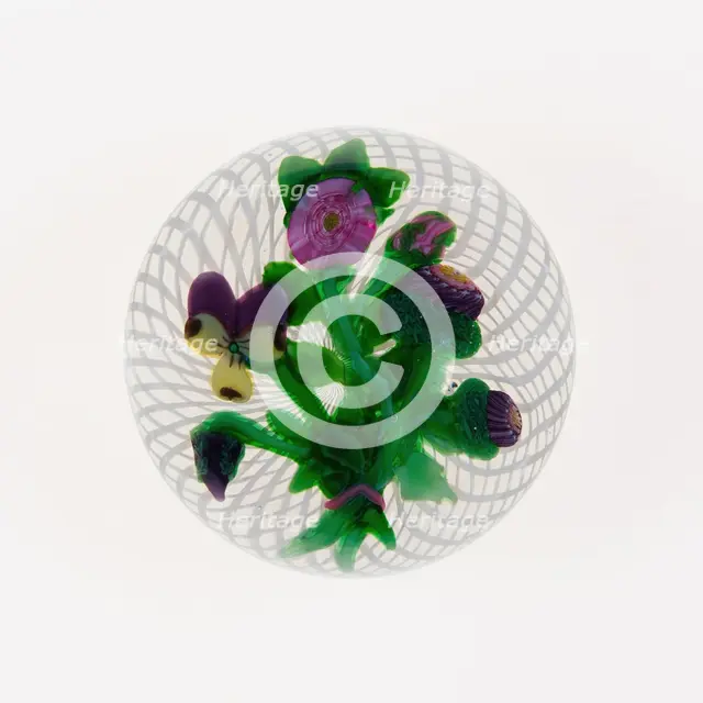 Paperweight, Clichy, c. 1845-60. Creator: Clichy Glassworks.