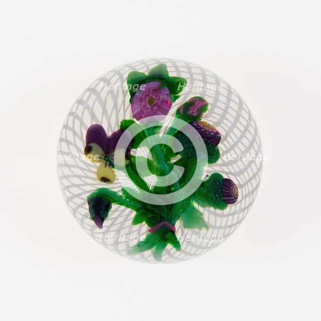 Paperweight, Clichy, c. 1845-60. Creator: Clichy Glassworks.