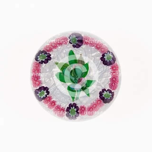 Paperweight, Clichy, c. 1845-60. Creator: Clichy Glassworks.